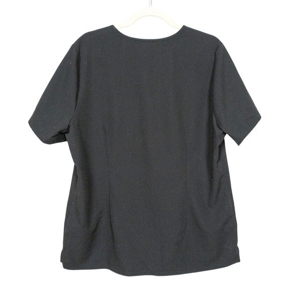 FIGS Casma Three-Pocket Scrub Top in Black Short Sleeve Medical Women's XL - Picture 3 of 6